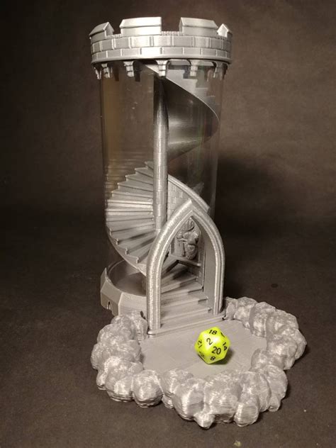 3D Printed Medieval Style Spiral Dice Towers