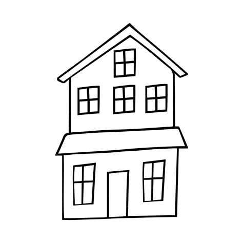 Premium Vector | House in doodle style