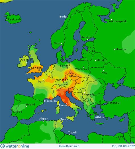 Thunderstorm forecast #Europe, #NorthAmerica and #Asia (Prognoza ...