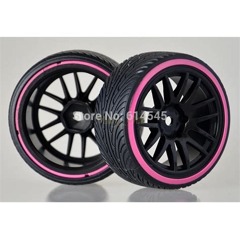 DQR 4PCS RC Drift Car On Road Racing Flat T Drift Wheel Rim Tyres Tires 9062 5012 1:10 RC123 ...