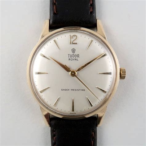 Tudor / Rolex gold vintage wristwatch hallmarked 1962 - Black Bough ...