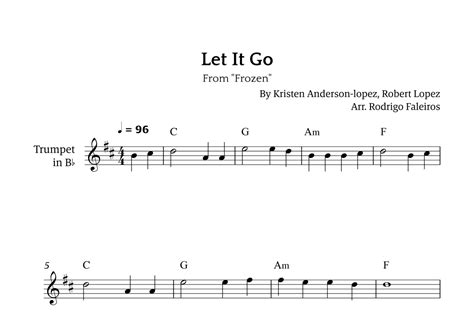 Let It Go Sheet Music | Idina Menzel | Trumpet Solo