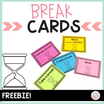 Free Printable Break Cards for Behavior Support by Building on Strengths