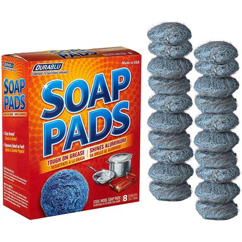 Steel Wool Soap Pad 7.8In 8 Pieces - Maison Handal