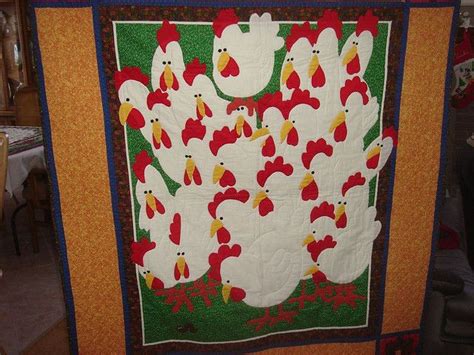 Chicken quilt | Chicken quilt, Quilts, Chicken art