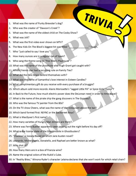 Party Trivia Questions