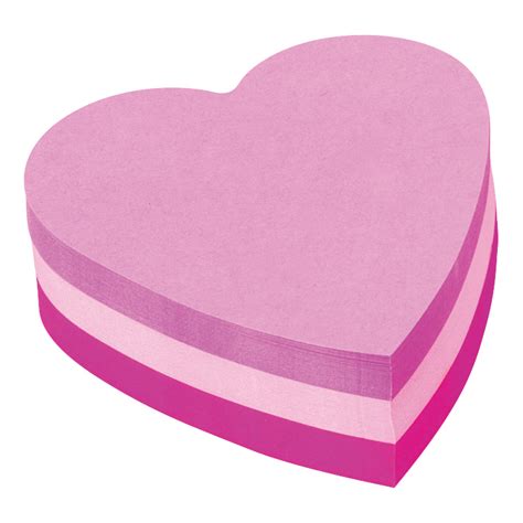 Post-it Heart Shaped Notes Pad of 225 Sheets Pink Tones Ref 2007H - MossyOffice Swindon