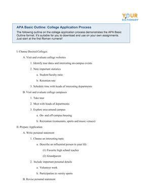 APA Outline Format Examples and Guide | YourDictionary