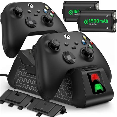 Insten For Xbox 360 Controller Battery Pack Charger Station with 2 Rechargeable Battery Charging ...