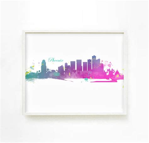 Phoenix City Skyline Phoenix Poster City Skyline Prints - Etsy