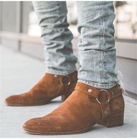 Men Tan Suede Ankle High Casual Boots, Mens Fashion | RebelsMarket