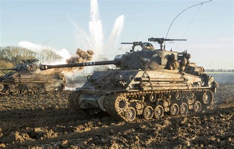 Wallpaper field, battle, dirt, tank, M4 Sherman, Fury, "Fury" images ...