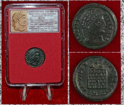 ANCIENT ROMAN EMPIRE Coin CONSTANTINE THE GREAT Campgate MUSEUM QUALITY ...