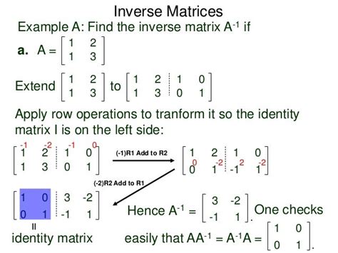 Properties Of Inverse Matrix