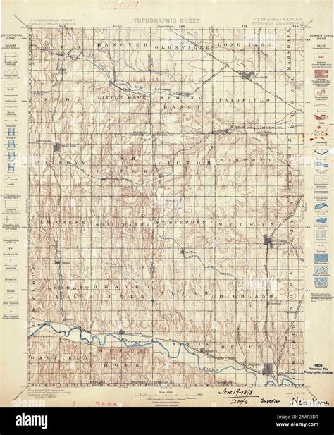 Map of superior nebraska hi-res stock photography and images - Alamy