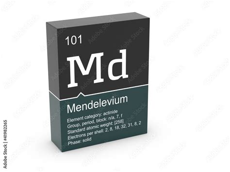 Mendelevium from Mendeleev's periodic table Stock Illustration | Adobe Stock