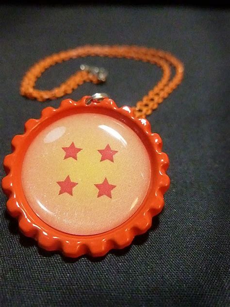 Dragonball 4 Star Necklace - Handmade - DBZ Dragon Ball Z Kai Anime on ...