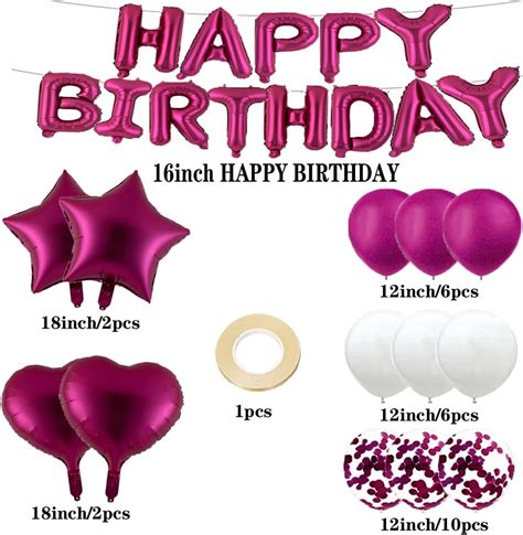 Buy 39th Birthday Balloon 39th Birthday Decorations Burgundy 39 ...