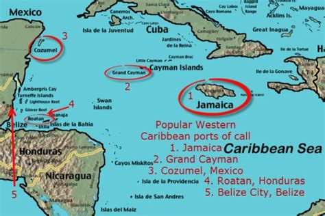 Caribbean Cruise Map