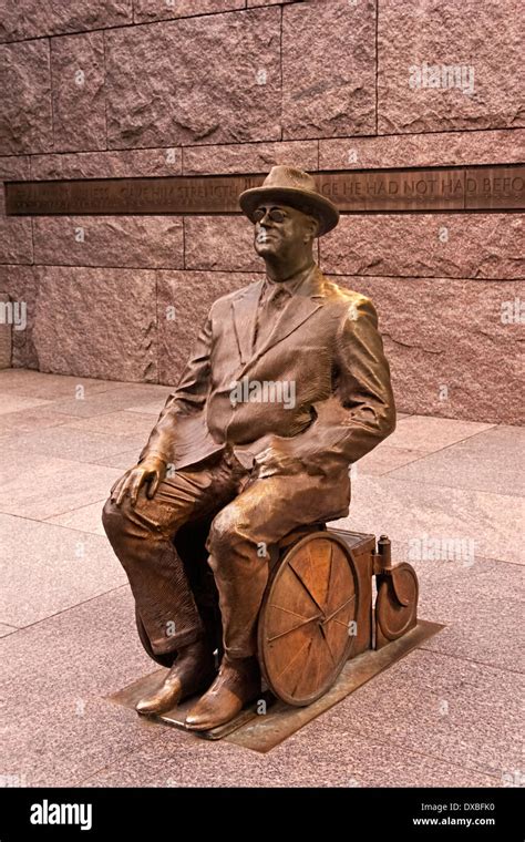 Franklin D. Roosevelt statue at the FDR memorial in Washington D. C ...