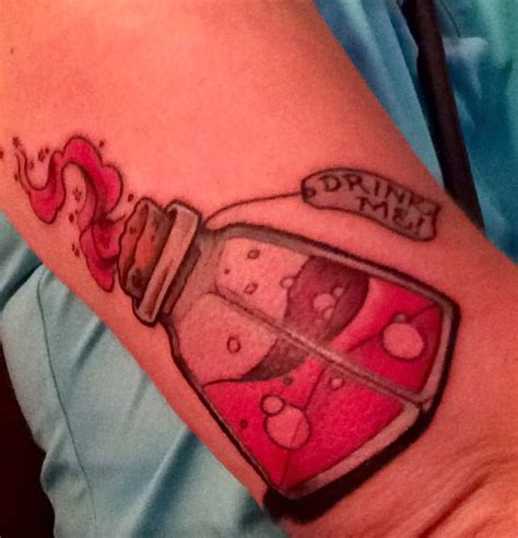 Drink me bottle by Del Castillo tattoo | Tattoos, Infinity tattoo, Fish ...