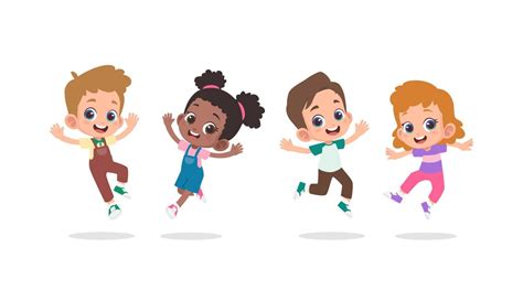 Children Hopping Clipart