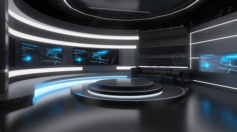 Immersive 3d Tv Studio News Backdrop For Dynamic Tv Shows With Wall ...