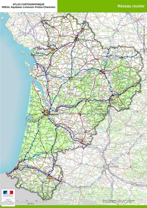 Carte de la Nouvelle-Aquitaine - Nouvelle-Aquitaine cartes des villes, départements...