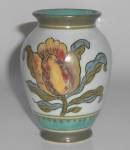 ABINGDON POTTERY HUGE FLORAL GOLD DECORATED VASE (Porcelain and Pottery) at The Pottery Peddler