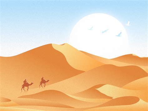 Illustration（Desert） by HeiMaUX on Dribbble