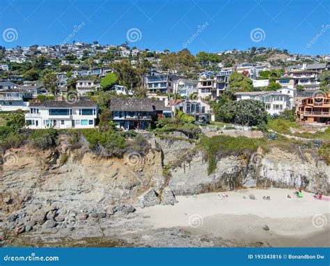 Aerial View of Laguna Beach with People Enjoying Summer Day, California Stock Photo - Image of ...