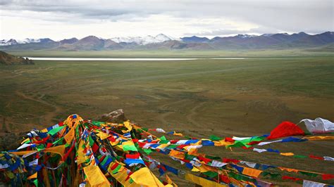 non-urban scene, outdoors, desert, constant, prayer flags, environment ...