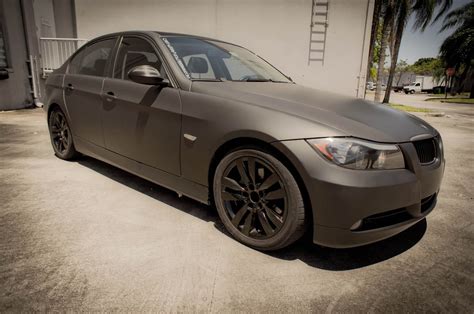 BMW 3 Series Matte Black Car Wrap Boca Raton Florida | 3M Preferred ...