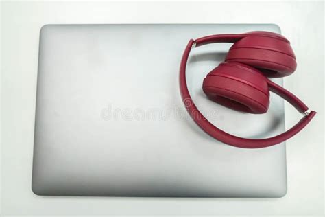 Pink Wireless Headphone With Bluetooth Speaker With Light Option Stock ...