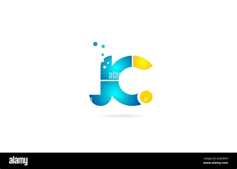letter combination jc j c orange blue alphabet for company logo. Suitable as logotype icon for a ...