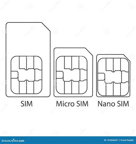 Different Types of SIM Card. Vector Illustration, Flat Design. Stock ...