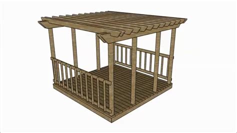 Deck pergola plans - YouTube