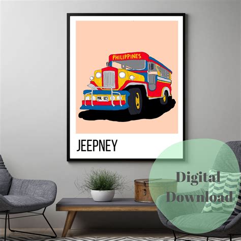 Jeepney Filipino Art Print Philippines Wall Art Print - Etsy