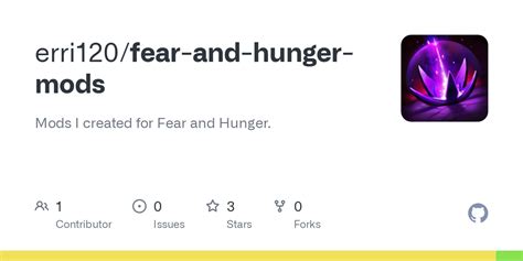 GitHub - erri120/fear-and-hunger-mods: Mods I created for Fear and Hunger.