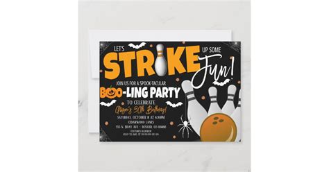 Halloween Bowling Party Invitation | Zazzle