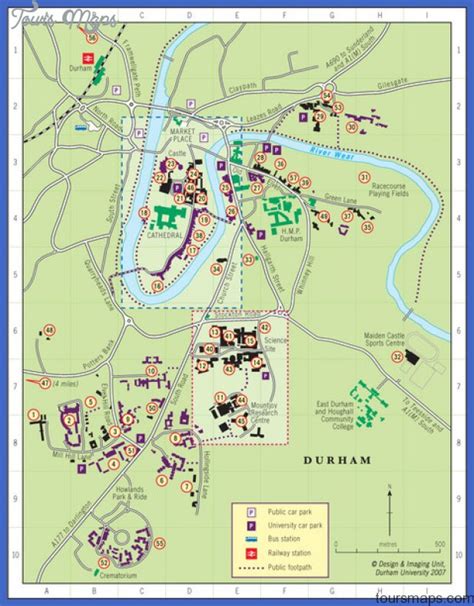 Durham Map Tourist Attractions - ToursMaps.com