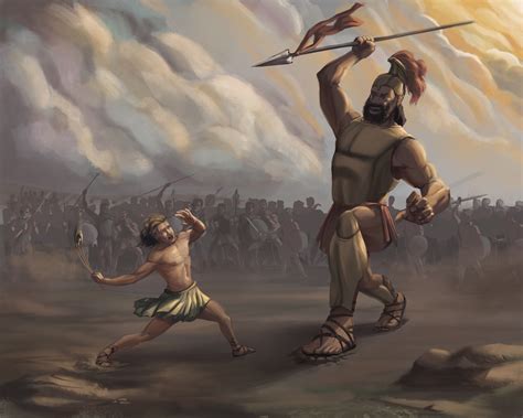 ArtStation - David vs Goliath illustration