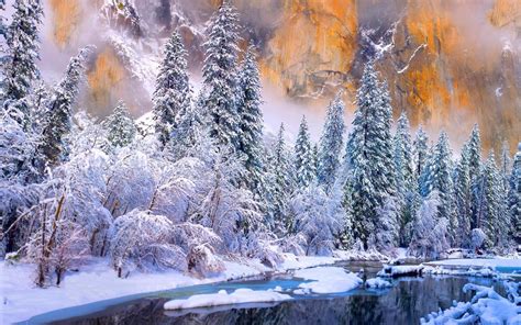 Yosemite National Park Winter Scenery Wallpapers - Wallpaper Cave