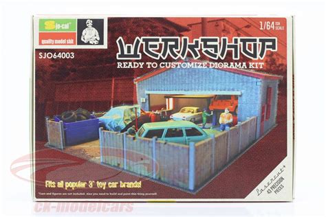 Sjo-Cal 1:64 workshop garage diorama set Sjo64003 model car Sjo64003