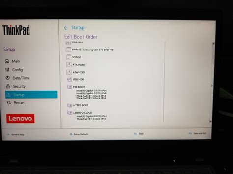 How to change boot order in modern ThinkPad BIOS : r/thinkpad