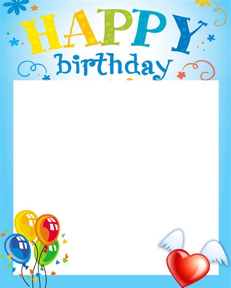 Download Picture Card! Frames Birthday Cake Frame Happy HQ PNG Image in ...