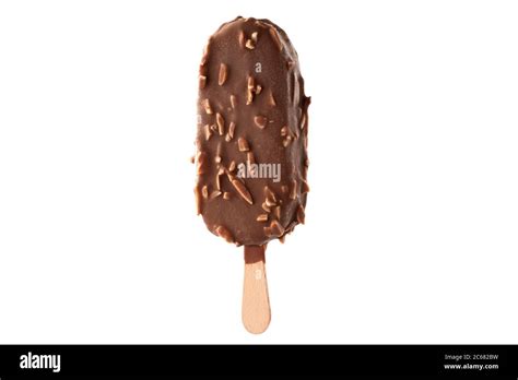 Chocolate Ice cream isolated on white background Stock Photo - Alamy