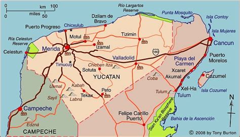 Interactive Map of Yucatan State, Mexico - MexConnect