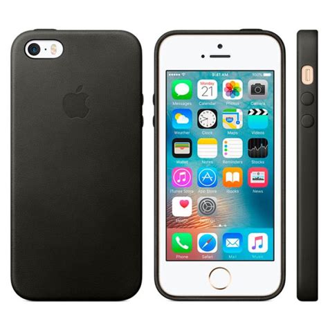 Чехол для iPhone Apple iPhone SE Leather Case Black купить в Москве ...