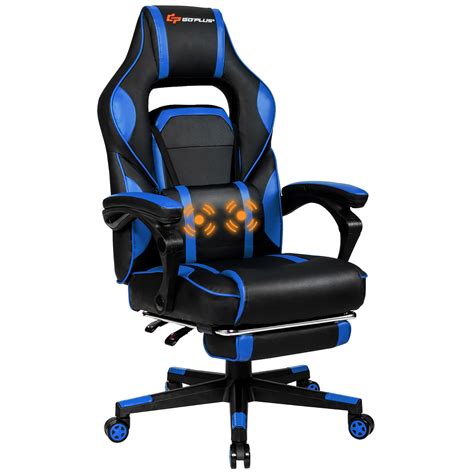 Goplus Massage Gaming Chair Reclining Racing Computer Office Chair with ...